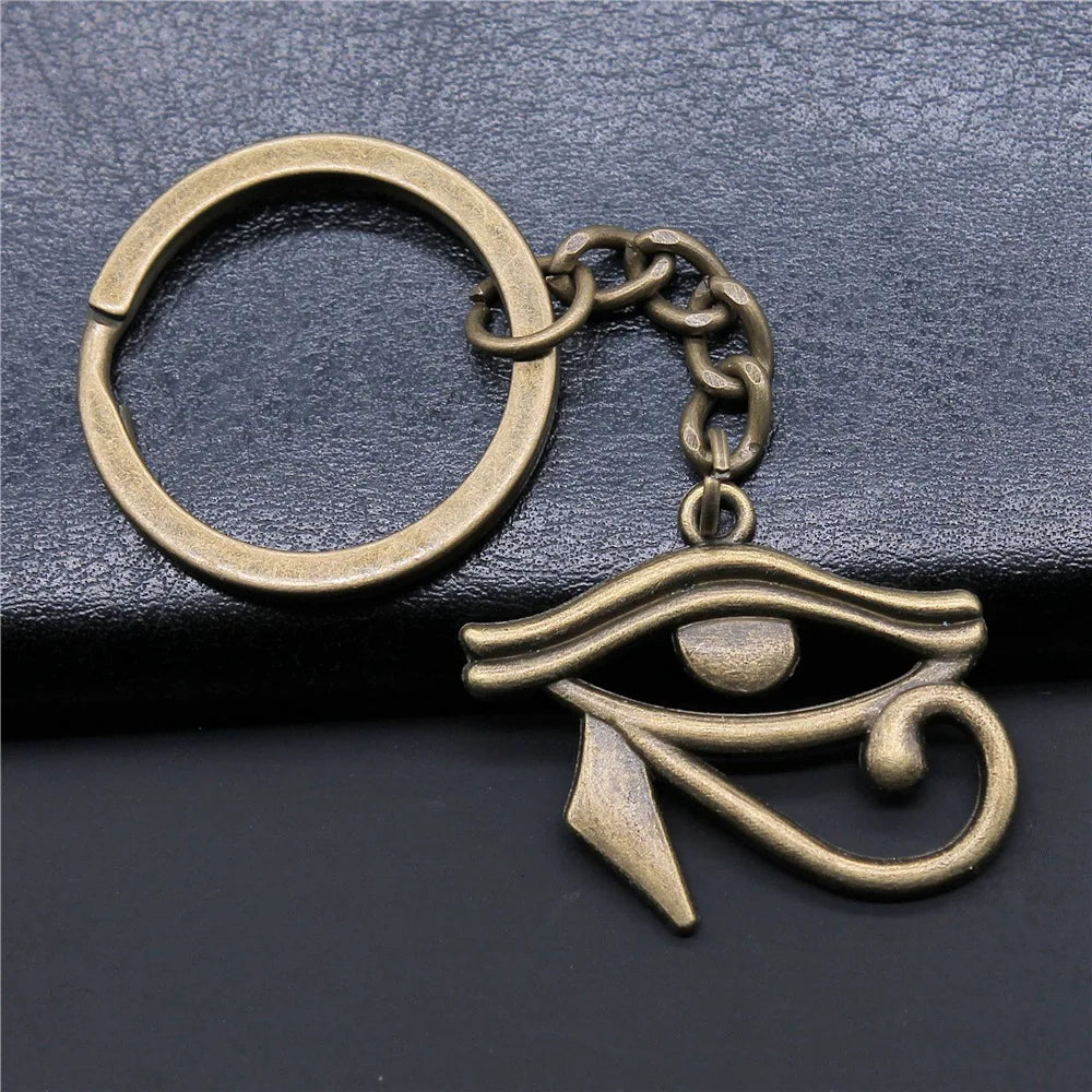 Eye of Horus & Pharaoh Keyring – Egyptian Charm, Creative Gift Accessory