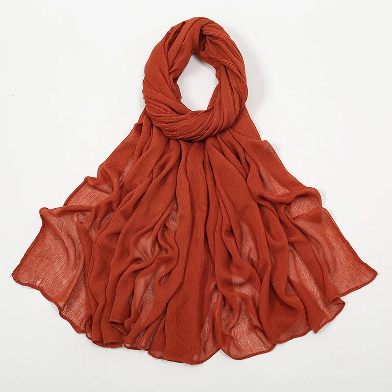 The Crinkle Rayon Hijab – Effortless Elegance, All-Day Comfort