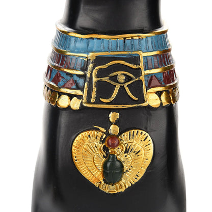 Egyptian Cat Resin Figurine – Handcrafted Bastet Ornament for Home & Gift