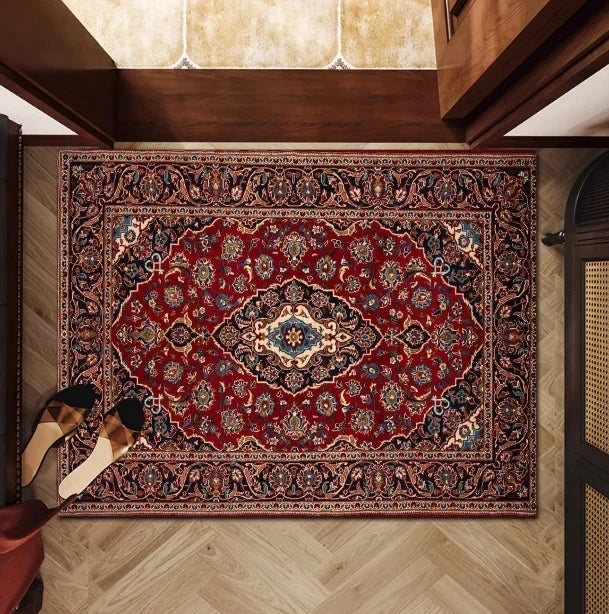 The Isfahan Print – Persian Geometric Retro Area Rug