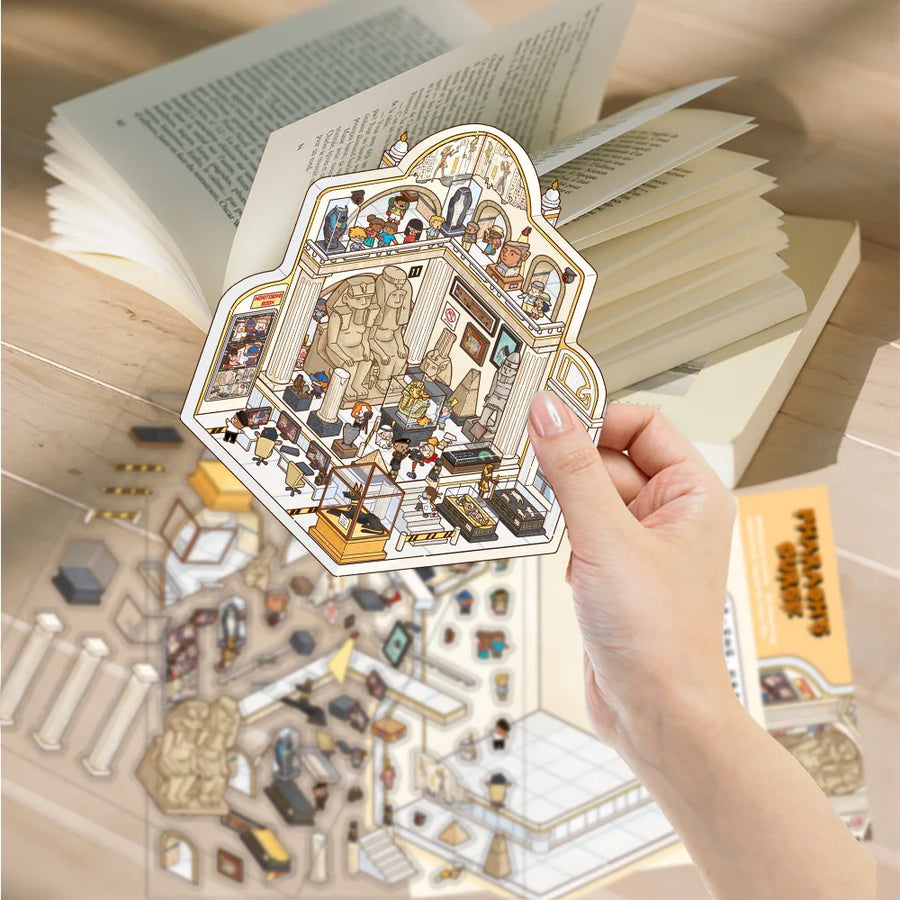 3D Pharaoh's Curse DIY Sticker Set – Egyptian Museum Miniature Scene