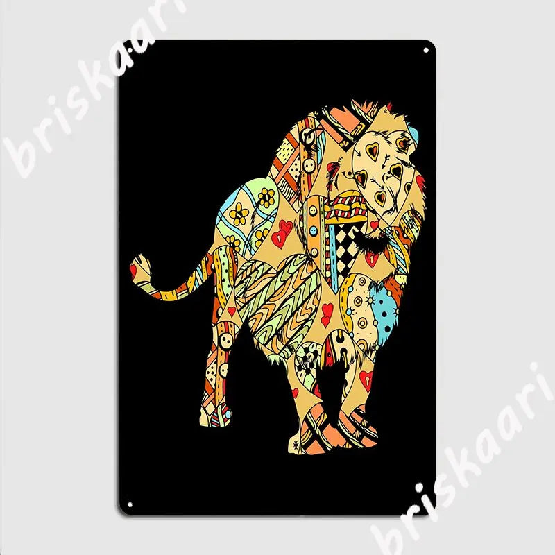 Ethiopian Patterns Metal Signs Wall Mural Customize Ethiopian Cultural Colorful Traditional Habesha Art Work Tin sign Posters