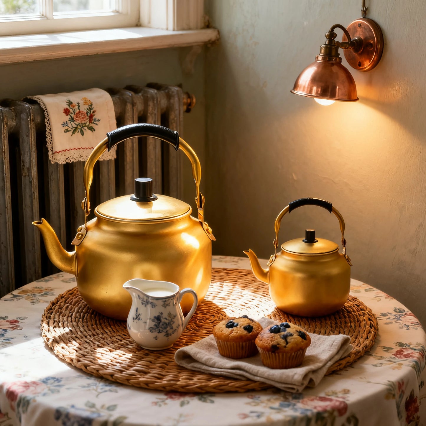 Gold Aluminum Kettle for Kitchen Outdoor Portable Teapot Coffee Pot Large Capacity Kitchen Camping Cookware Cooking Supplies 0