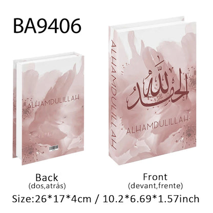 Islamic Ramadan Luxury Fake Book Storage Box Decorative Books Kaaba Mosque Muslims Arch Moroccan Coffee Table Shelf Home Decor