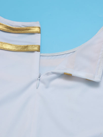 Pharaoh & Spartan Robe Costume – Men's Egyptian God Cosplay with Cuffs