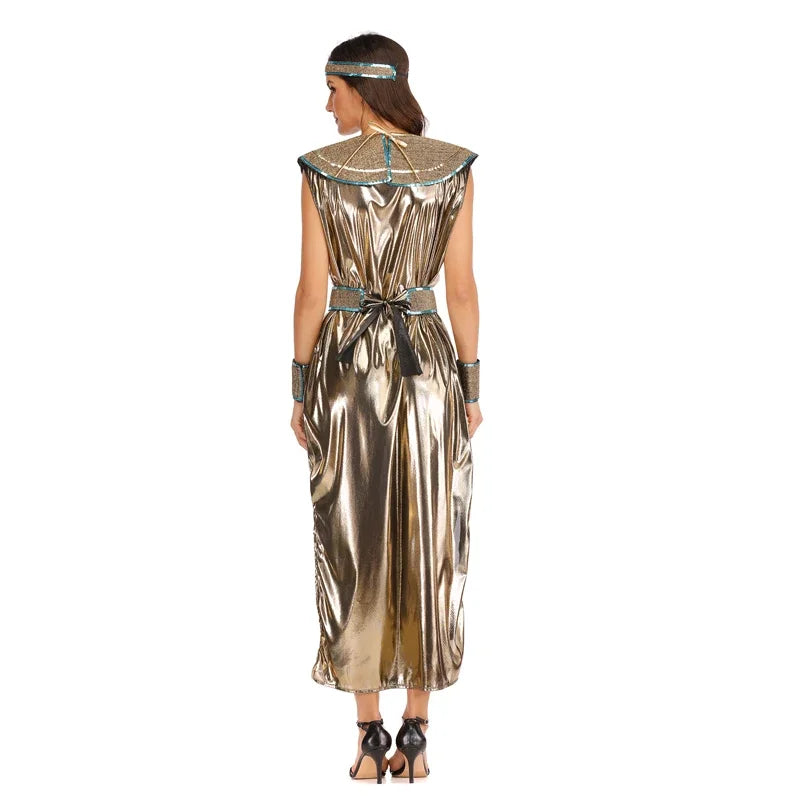 Egyptian Goddess Cosplay Dress – Women's Pharaoh Costume for Carnival & Fancy Events