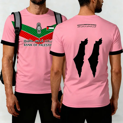 Palestine Football Jersey Youth & Adults Breathable Outdoor Soccer Training Uniform Palestinian Flag Digitally Printed T-shirt
