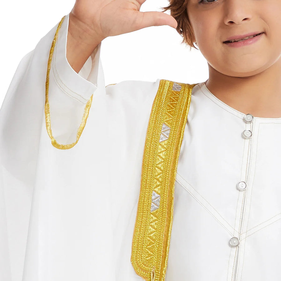 Boys' Eid Dishdasha & Open Abaya – Children's Modest Islamic Robe for Ramadan & Prayer
