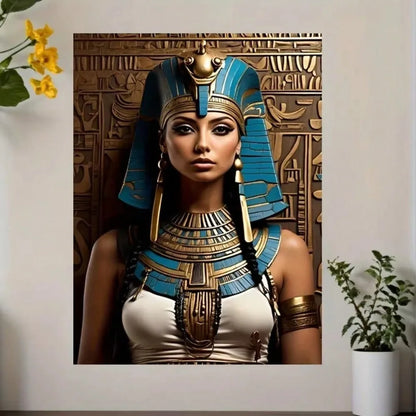 1pc "Egyptian Goddess" Retro Decor: 12x16" Tinplate! Frameless Metal Pendant, Waterproof Home Office Gift | Local Delivery