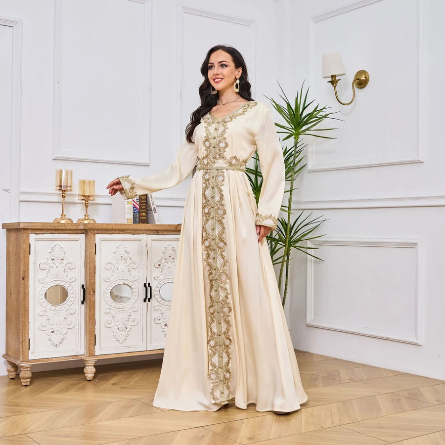 Lace & Legacy – Embroidered Party Abaya for the Arab Woman in America