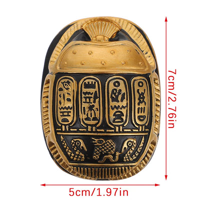 Egyptian Scarab Beetle Statue – Resin Figurine of Wealth & Rebirth, Ancient Egypt Decor