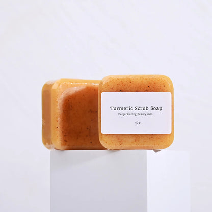 Natural Turmeric Kojic Scrub Soap Cleansing Bath Soap Oil Control & Whitening Kojic Turmeric Soaps for Face,Bath, Body