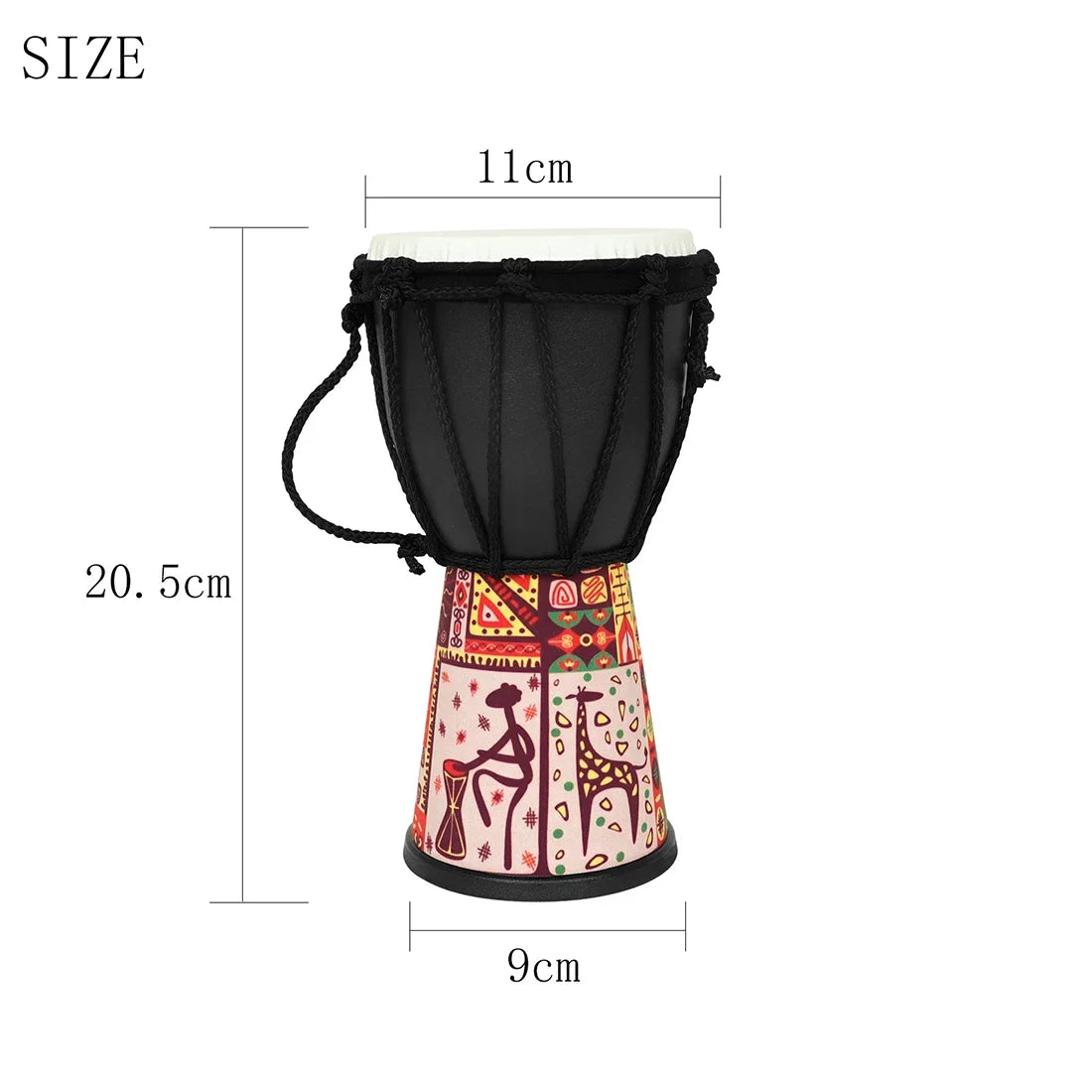 African Drum Handheld Children's Drum Gifts Portable Snare  Drum Cavity Orff Percussion Musical Instruments