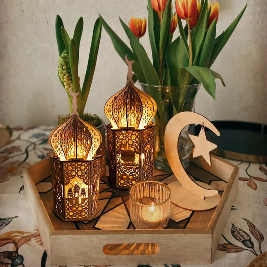 The Ramadan LED Wooden Lantern – A Light That Adorns the Nights of Faith
