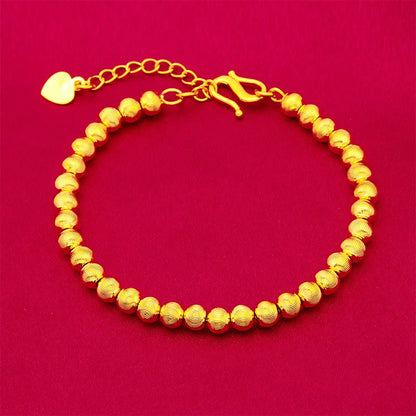 Ins Cat's Eye Gold Bracelet! 24K Gold AU999 Women's, Gradient Cat's Eye + Matte Gold Contrast, Elastic Adjustable