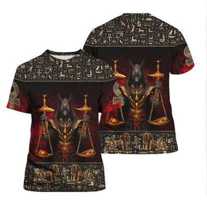 Anubis 3D T-Shirt – Men's Ancient Egyptian Pharaoh Print, Summer Casual Tee