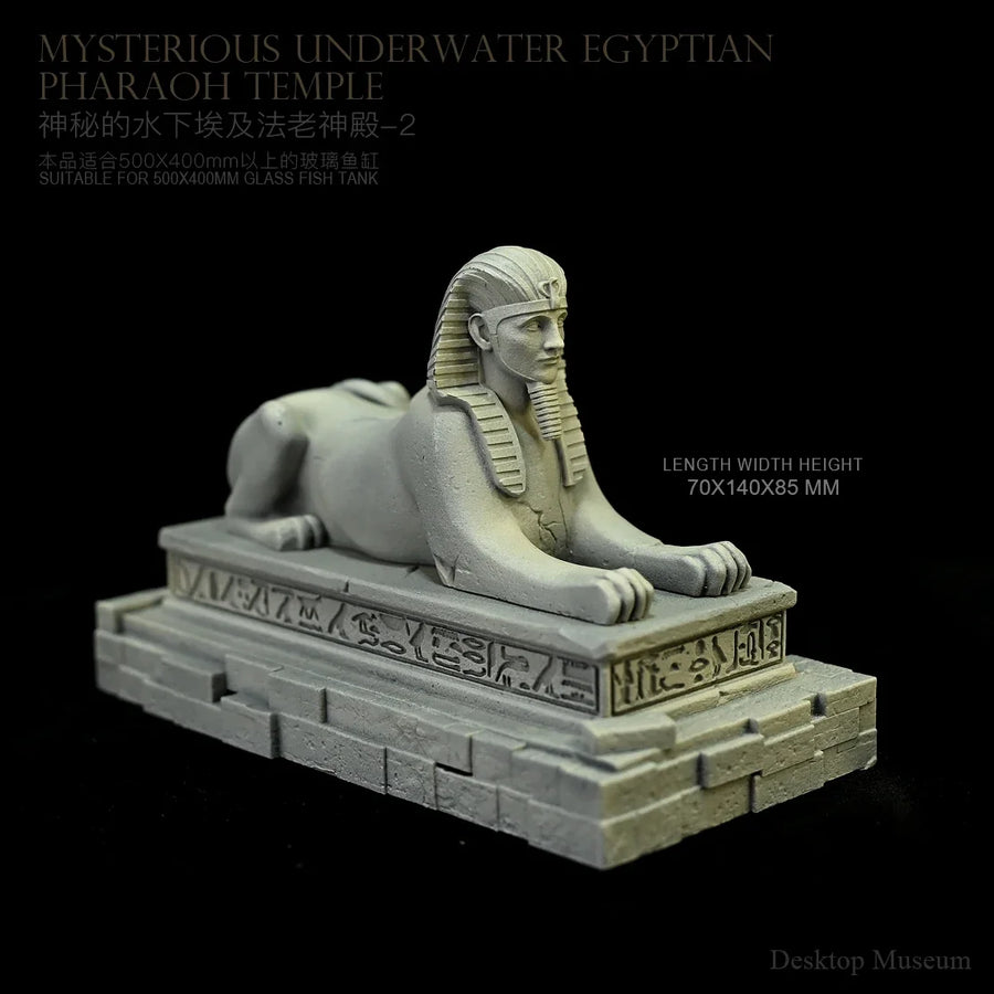 Egyptian Pharaoh Temple Resin Ornament – Aquarium & Home Decor Sculpture
