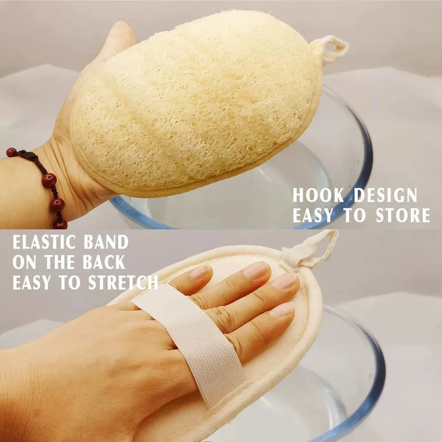 The Loofah Towel – Natural Bath Sponge Set (1/3/6 Pieces)