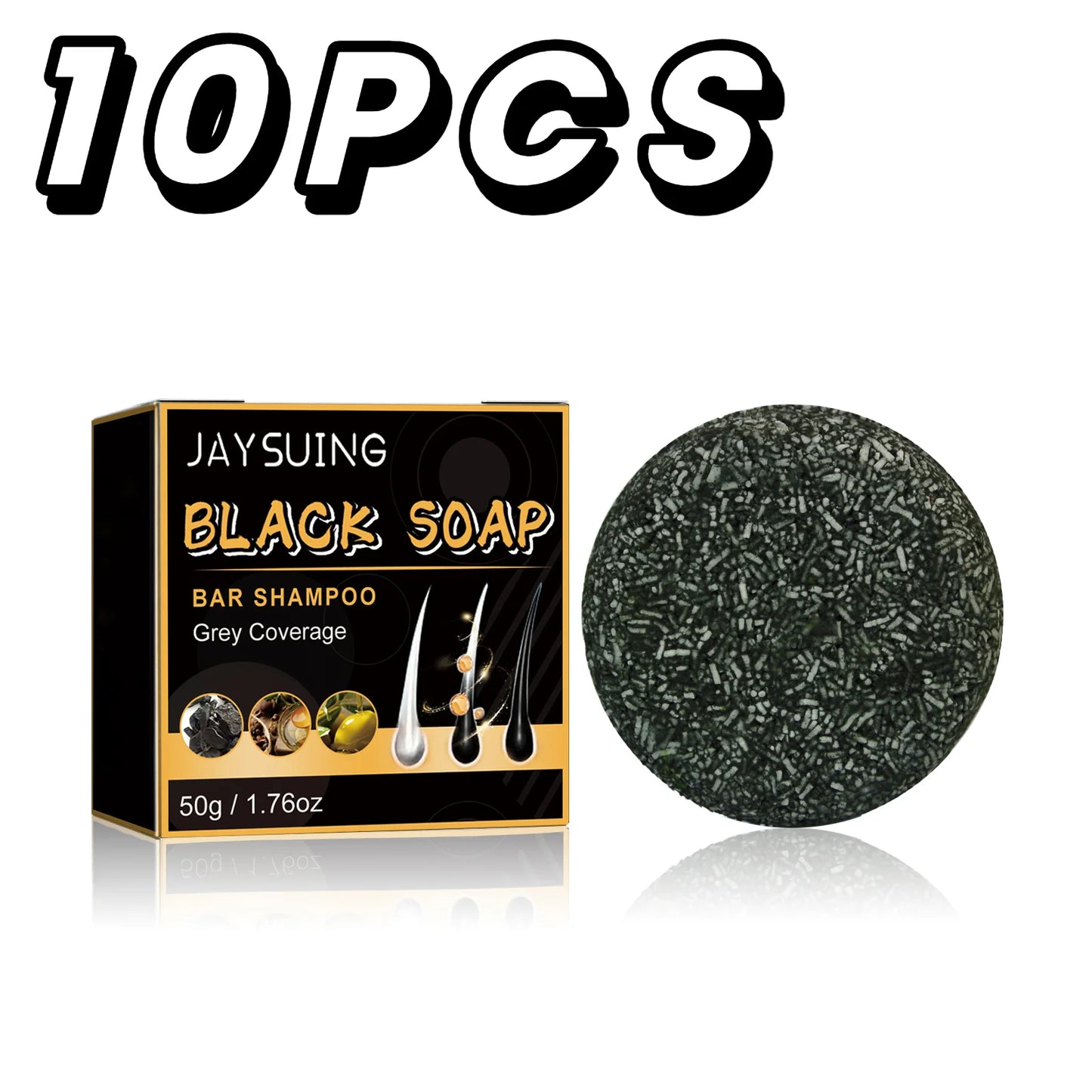 Polygonum Multiflorum Black Hair Shampoo Soap Gentle Coconut Oil Refreshing Oil Control Smoothing Hair Care Handmade Soap