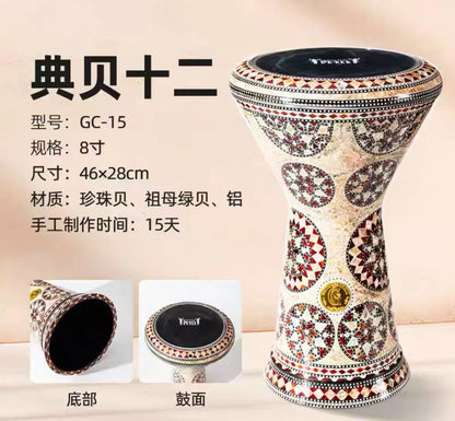 For Middle Eastern Drum Darbuka Arabic Drum Handclapped Percussion Instruments Made In Egypt 8 Inch Aluminum