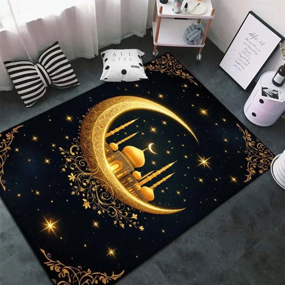 Soft Islamic Prayer Rug for Muslim Women, Elegant Carpet, Home Decoration Portable Prayer