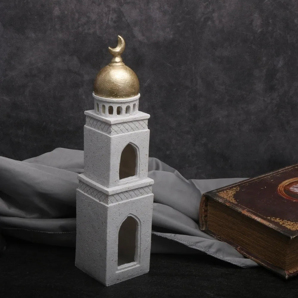 Middle Eastern Style Resin Statue Decor Kaaba Dome Castle House Mosque Islamic Desktop Ornament Islamic Theme Ramadan Muslim
