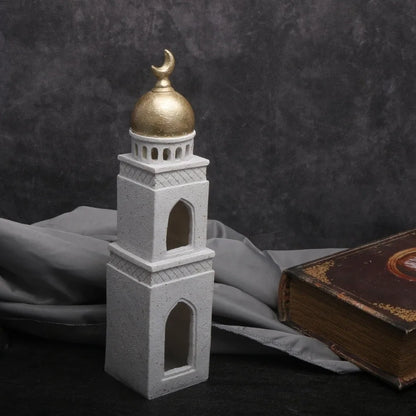 Middle Eastern Style Resin Statue Decor Kaaba Dome Castle House Mosque Islamic Desktop Ornament Islamic Theme Ramadan Muslim