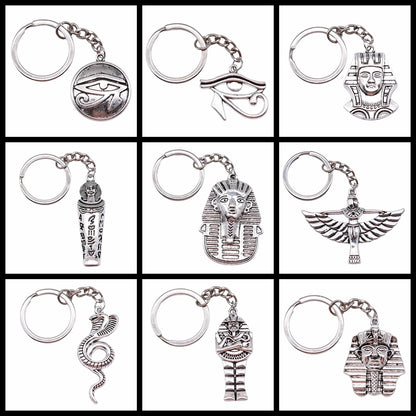 Eye of Horus & Pharaoh Keyring – Egyptian Charm, Creative Gift Accessory