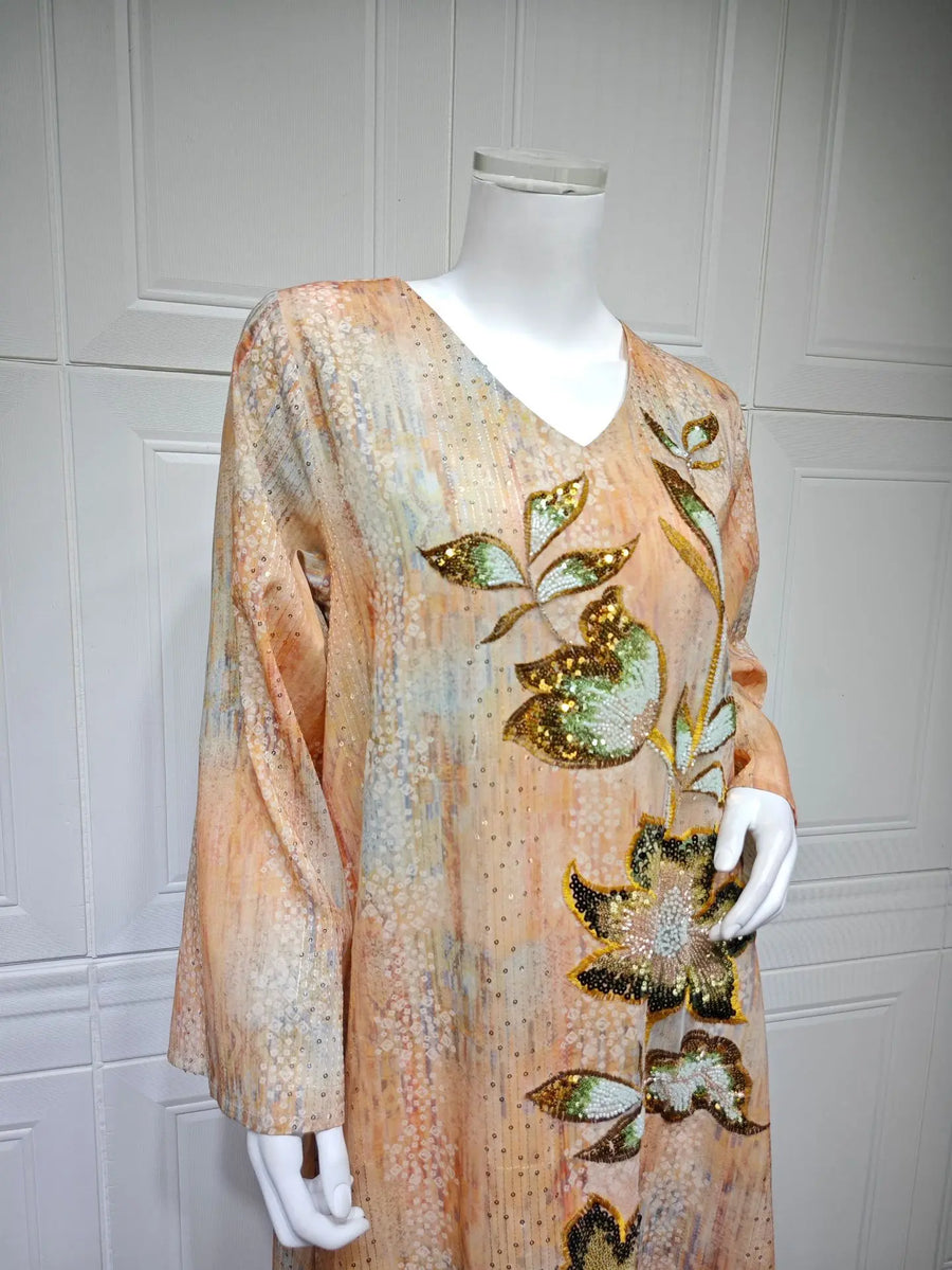 Flowers of Light – The Sequined Eid Djellaba for the Muslim Woman in America