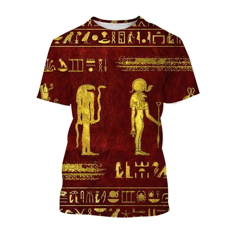 Anubis 3D T-Shirt – Ancient Egyptian Pharaoh Eye Print, Unisex Harajuku Streetwear