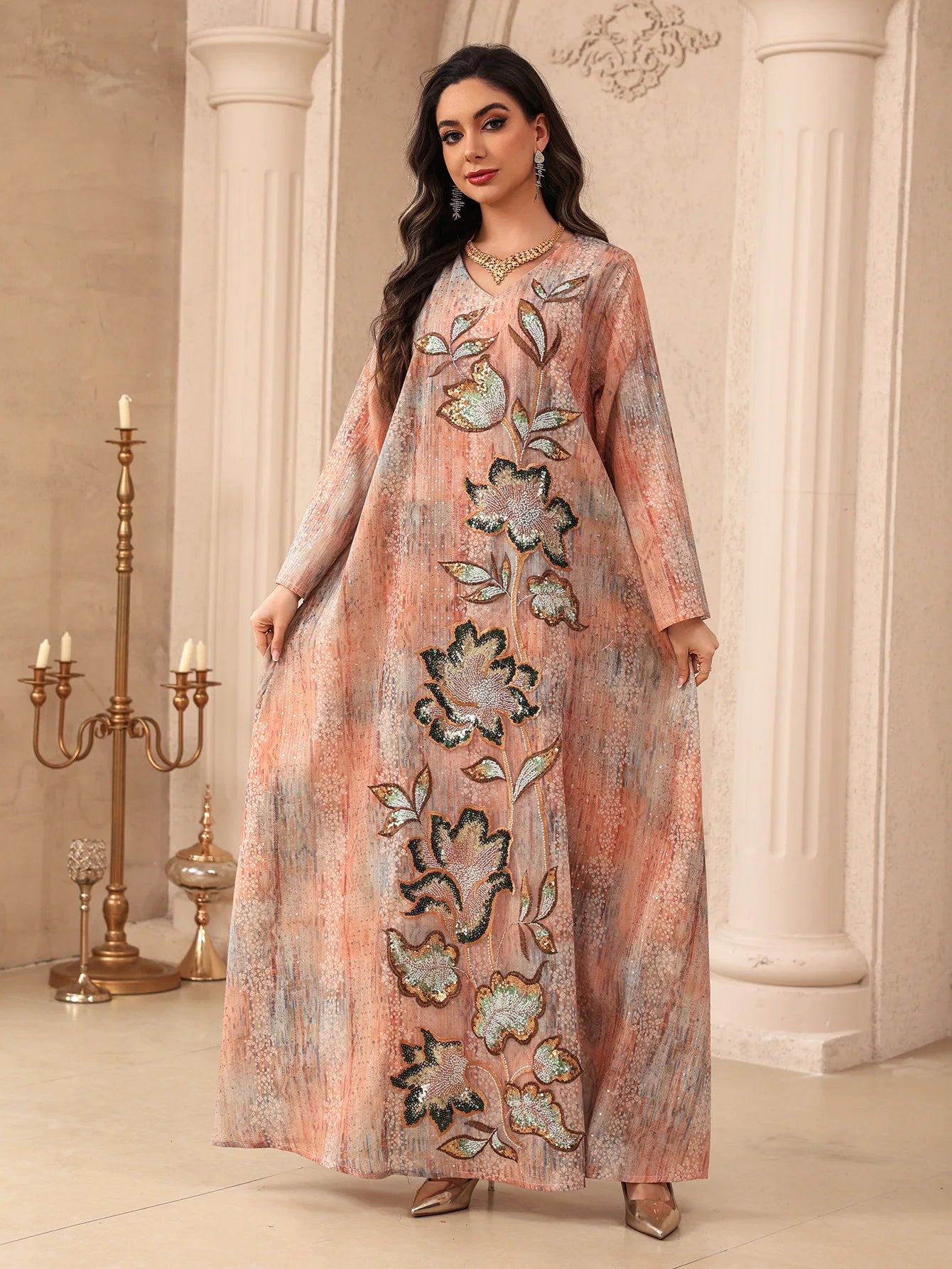 Flowers of Light – The Sequined Eid Djellaba for the Muslim Woman in America