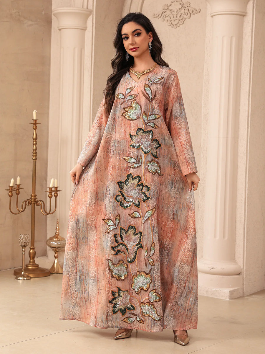 Flowers of Light – The Sequined Eid Djellaba for the Muslim Woman in America
