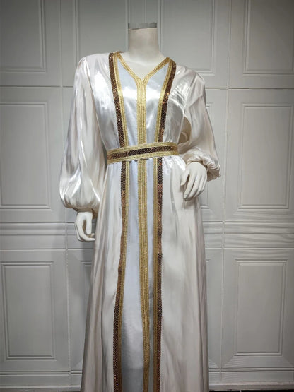 Autumn in Arabia – 2-Piece Button Kaftan Set for the Muslim Woman in America