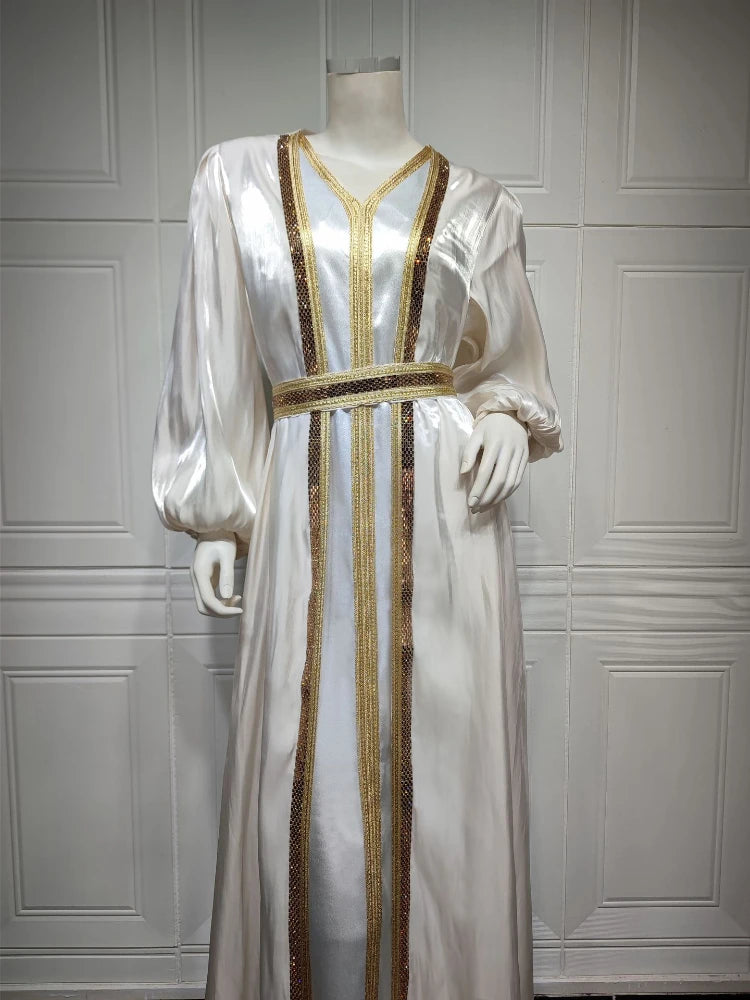 Autumn in Arabia – 2-Piece Button Kaftan Set for the Muslim Woman in America