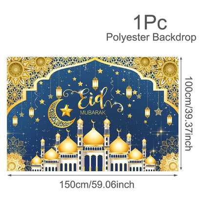 2026 Eid & Ramadan Backdrop Ramadan Kareem Eid Mubarak Party Photography Background Islamic Muslim Party Supplies Eid Al-fitr