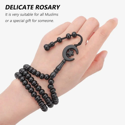 2pcs New Allah Muhammad Prayer Beads Muslim Islam Engraved Muslim Tasbih 99 Beads Misbaha Tasbeeh