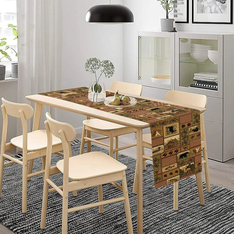 The Aztec Linen – Boho Abstract Geometric Table Runner