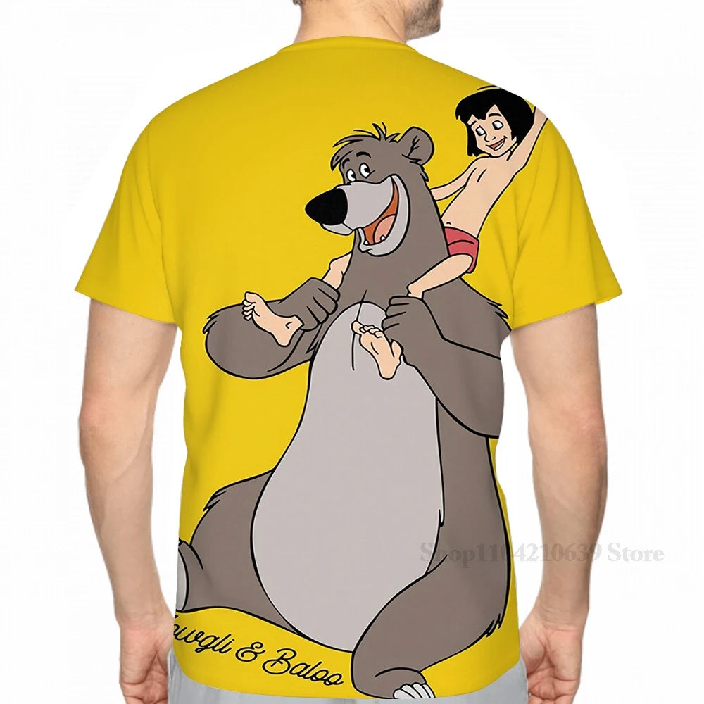 All over print Mowgli Baloo Shirt Sticker Mask men T-Shirt women fashion girl t shirt boy tops tees Short Sleeve tshirts