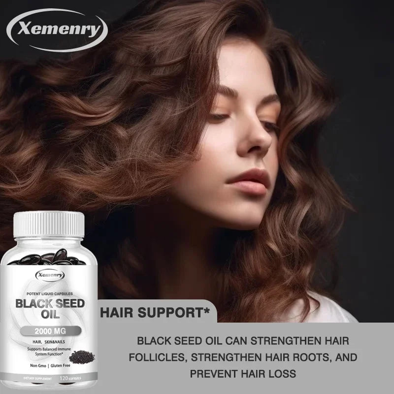 Black Seed Oil - Promotes Overall Health, Strengthens The Immune System, Relieves Indigestion, Antioxidant Properties, Non-GMO