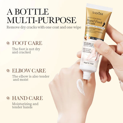 SADOER Shea Butter Foot Cream Moisturizing Anti Wrinkles Anti-Drying Heel Repair Removal Dead Skin Hands and Feet Skin Care