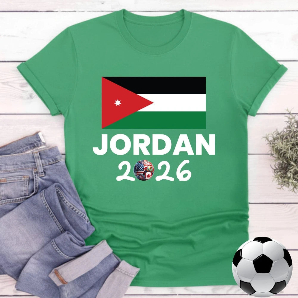 Jordan Sports Fan T-Shirt – Unisex Patriotic Soccer Tee, Cotton Summer Top