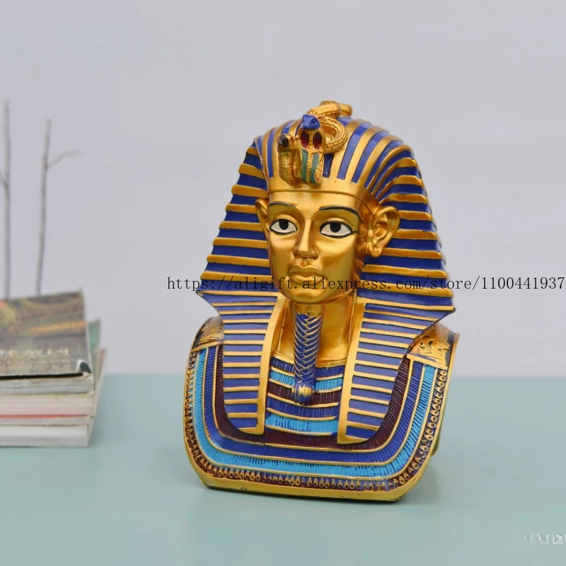 Pharaoh Head Sculpture – Egyptian Handicraft Bust for Home Decor