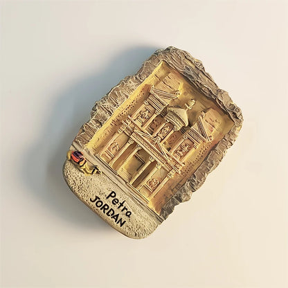 Petra 3D Resin Fridge Magnet – Jordanian Tourism Souvenir, Stereoscopic Decor