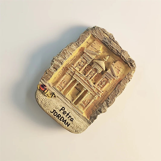 Petra 3D Resin Fridge Magnet – Jordanian Tourism Souvenir, Stereoscopic Decor