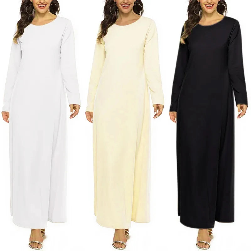 Adult Casual Eid Mubarak Muslim Fashion Abayas for Women Turkey Abaya Dubai Kaftan Dress Robe Femme Caftan Marocain 3 Colors