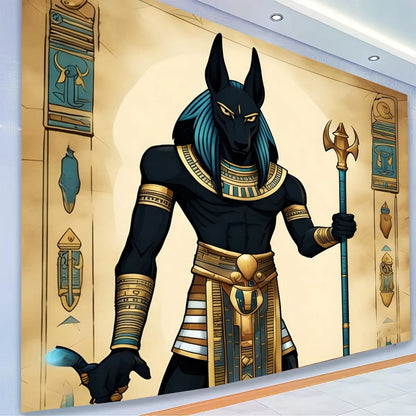 Ancient Egyptian Goddess Tapestry – Pharaoh & Anubis Wall Hanging for Heritage Decor