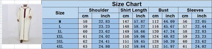 New Muslim Jubba Thobe Clothes Men Hoodie Ramadan Spring Autumn Abaya Dubai Turkey Islamic Clothing Male Casual Loose Red Stripe
