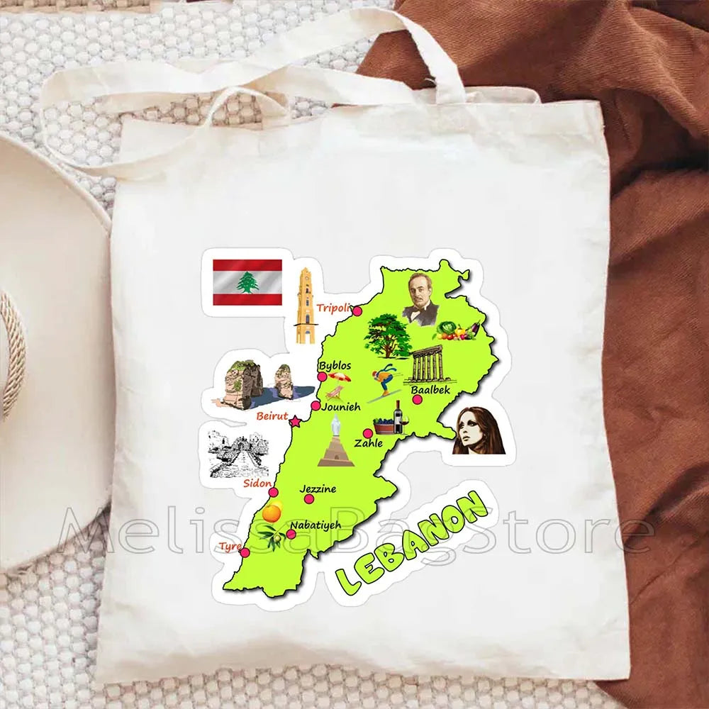 Love Beirut – Lebanese Roots Canvas Shoulder Tote