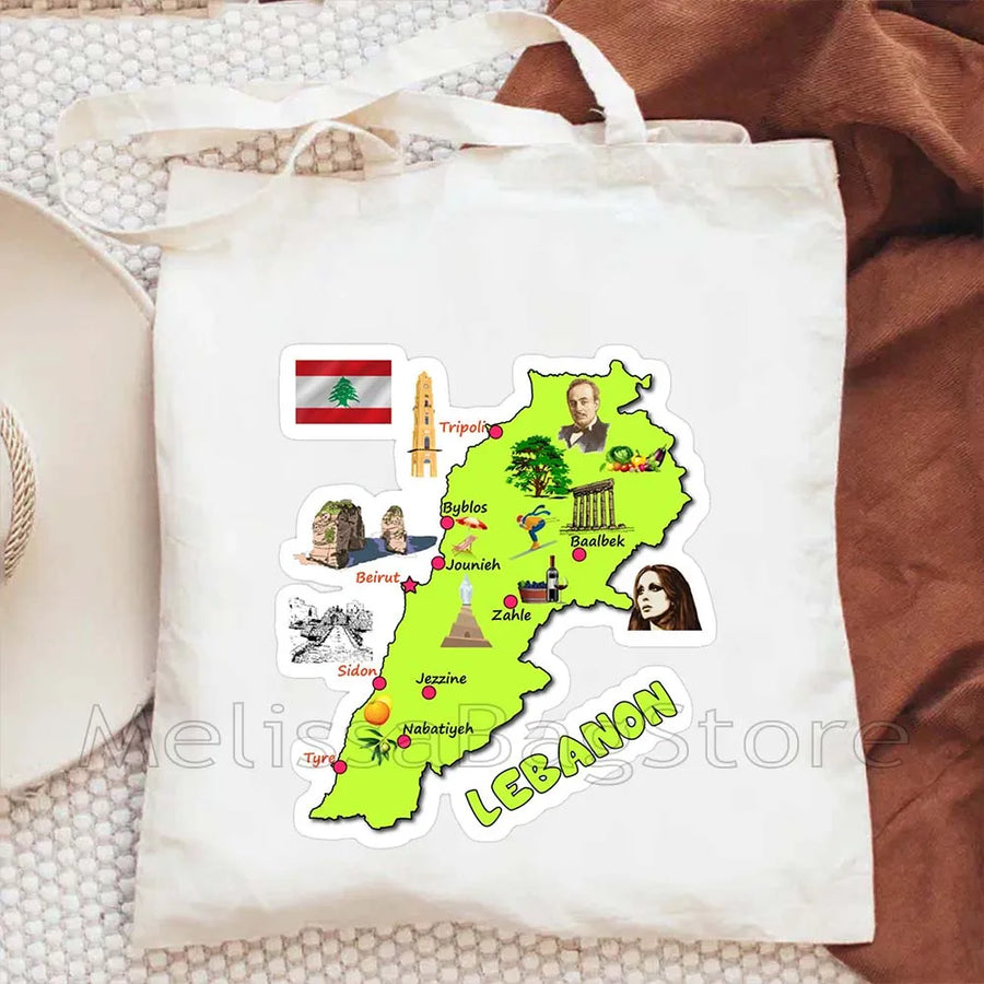 Love Beirut – Lebanese Roots Canvas Shoulder Tote