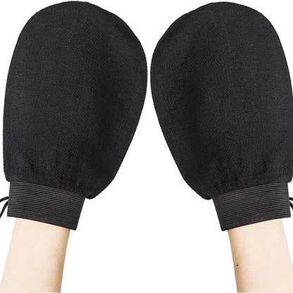 Single Piece Black Bath Towel Gloves Medium Sand Single Layer Double-Sided Massage Bath Towel Back Rub Bath Towel Exfoliate Dead Skin